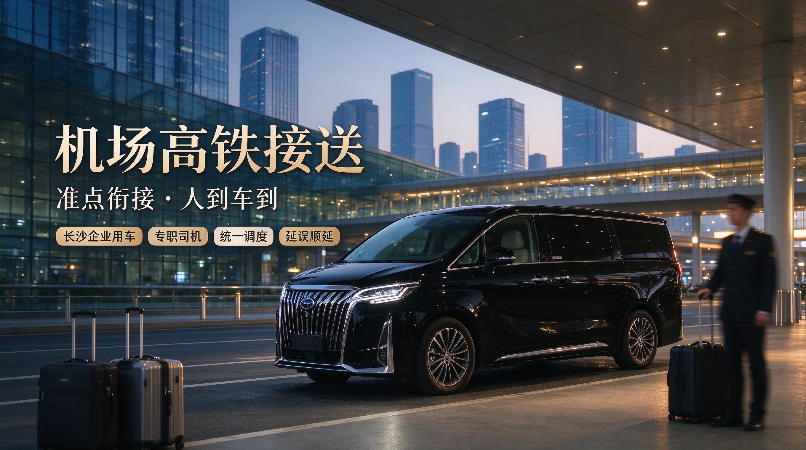 机场高铁接送怎么安排更稳？长沙企业用车的提前量与车型建议